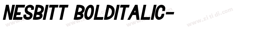 Nesbitt BoldItalic字体转换 Nesbitt BoldItalic字体转换